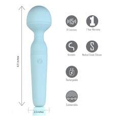 Grace Bendable Vibrating Pleasure Wand - Blue Grace Bendable Vibrating Pleasure Wand - Blue