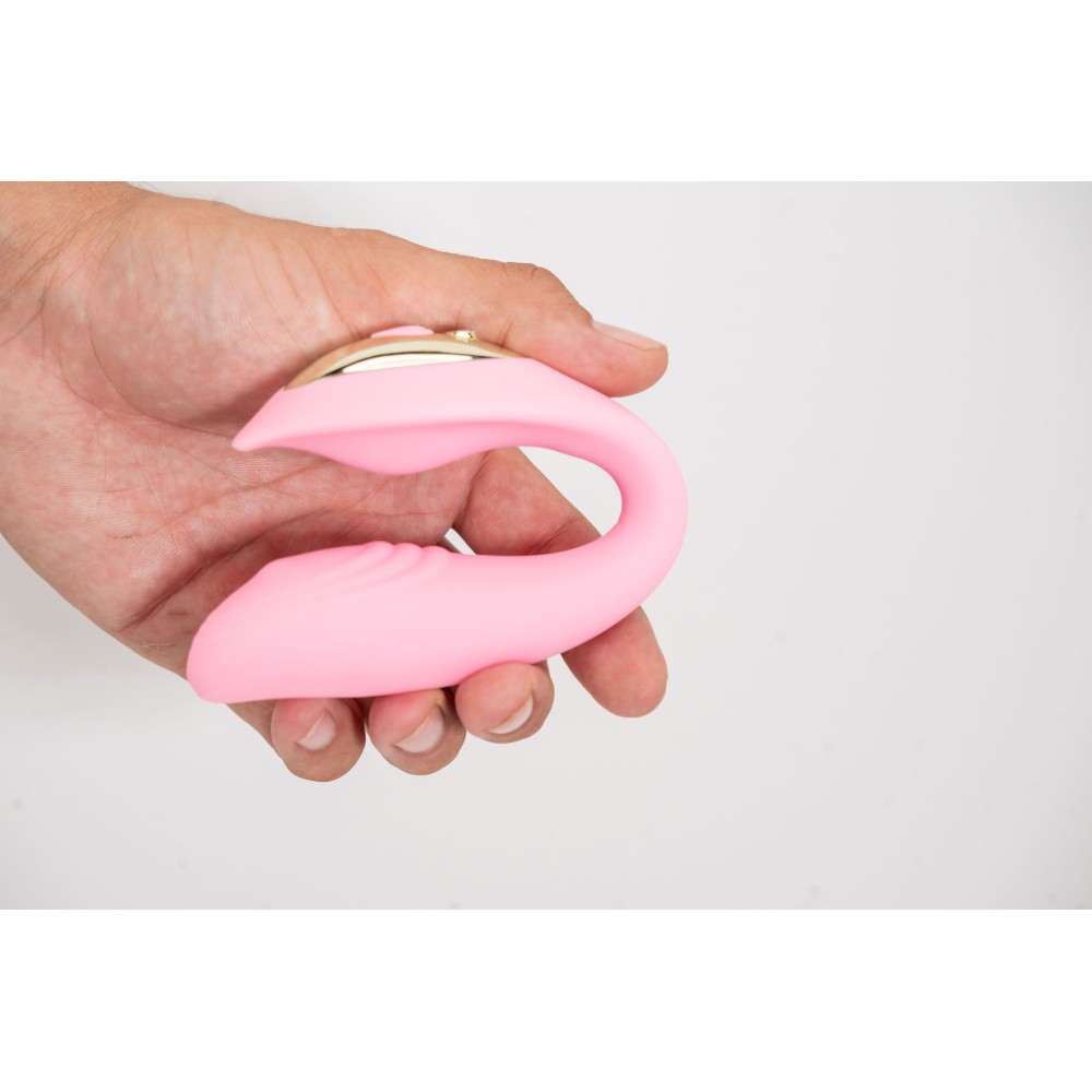 Harmonie Rechargeable Remote Silicone Bendable Vibrator - Pink