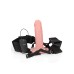 Vibrating Hollow Strapon Without Balls 6 Inch - Balls 6 Inch - Flesh