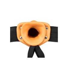 Vibrating Hollow Strapon Without Balls 6 Inch - Balls 6 Inch - Tan Vibrating Hollow Strapon Without Balls 6 Inch - Balls 6 Inch - Tan