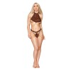 Bralette and G-String - One Size - Espresso