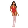 Garter Teddy - One Size - Ruby