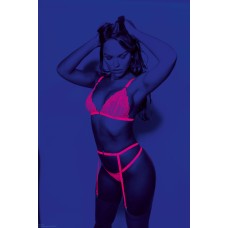 Neon 3 Pc Bra Set - One Size - Neon Pink Neon 3 Pc Bra Set - One Size - Neon Pink