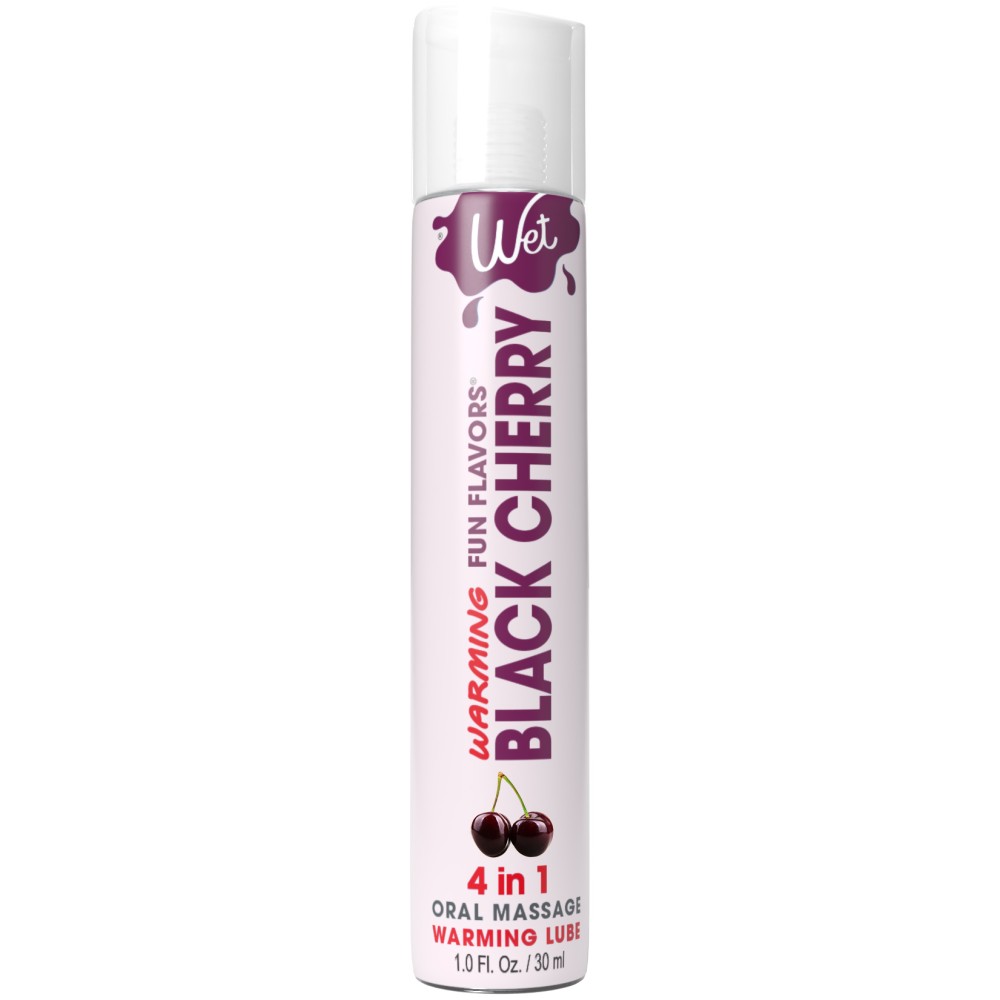 Wet Warming Fun Flavors - Black Cherry - 4 in 1 Lubricant 1 Oz