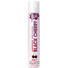 Wet Warming Fun Flavors - Black Cherry - 4 in 1 Lubricant 1 Oz Wet Warming Fun Flavors - Black Cherry - 4 in 1 Lubricant 1 Oz