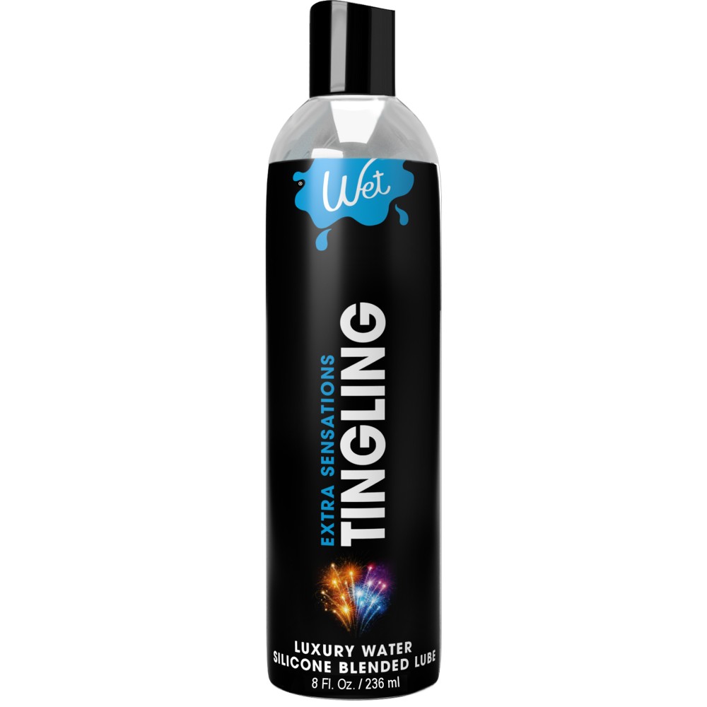 Wet Extra Sensations Tingling Water/silicone Blend Based Lubricant 8 Oz
