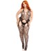 Seamless Heart Net Suspender Bodystocking - 1x/2x - Black Seamless Heart Net Suspender Bodystocking - 1x/2x - Black