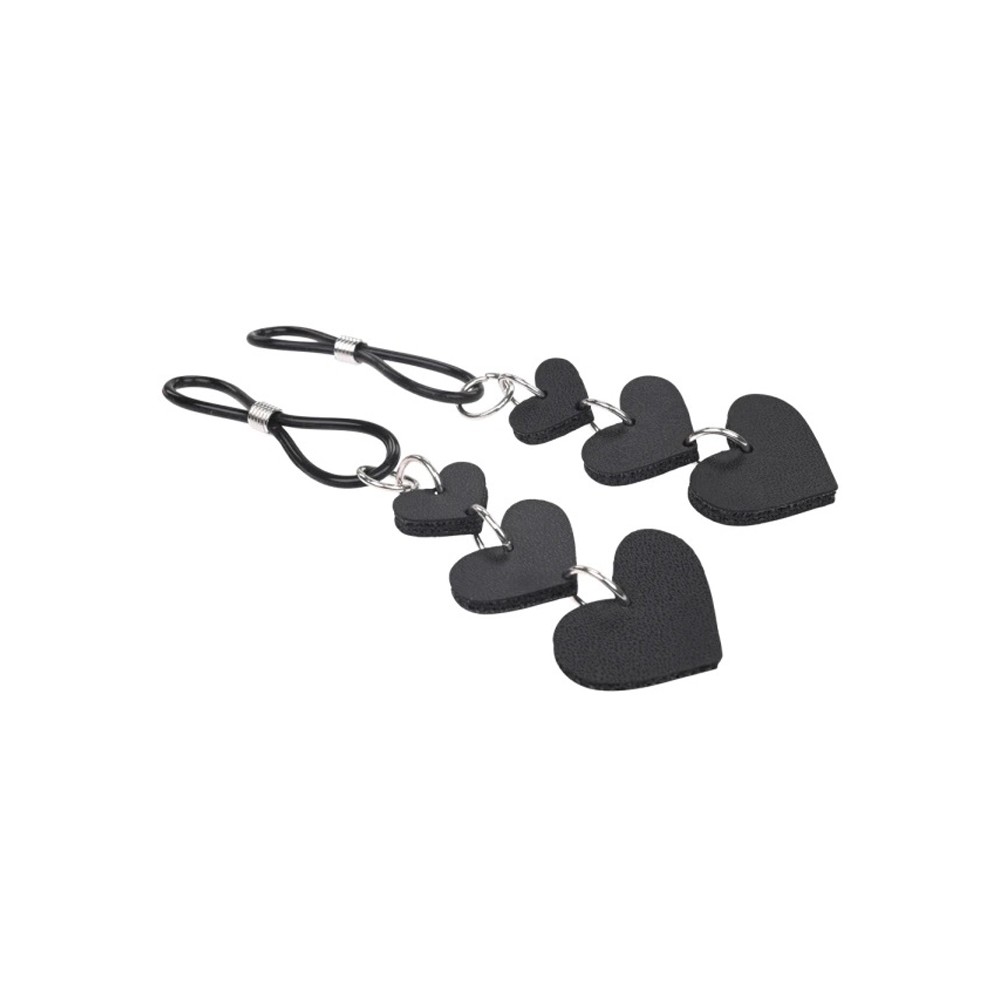 Heart Nipple Ties - Black