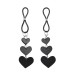 Heart Nipple Ties - Black
