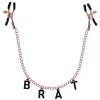 Brat Charmed Nipple Clamps - Rose Gold