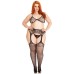 Opposites Attract Plus Bra and Panty Set - 1x/2x - Black