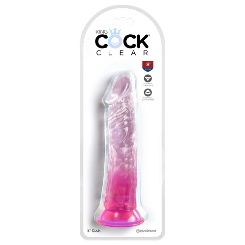 King Cock Clear 8 Inch - Pink King Cock Clear 8 Inch - Pink
