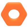 Alpha Liquid Silicone Prolong Sexagon Ring - Orange