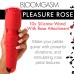 Pleasure Rose 10x Silicone Wand With Rose Attachment - Red Pleasure Rose 10x Silicone Wand With Rose Attachment - Red