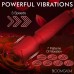Pleasure Rose 10x Silicone Wand With Rose Attachment - Red Pleasure Rose 10x Silicone Wand With Rose Attachment - Red