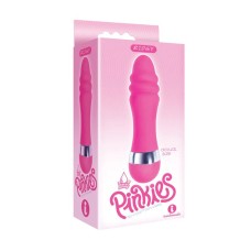 Pinkies Silicoat Mini-Vibe - Ridgy - Pink Pinkies Silicoat Mini-Vibe - Ridgy - Pink