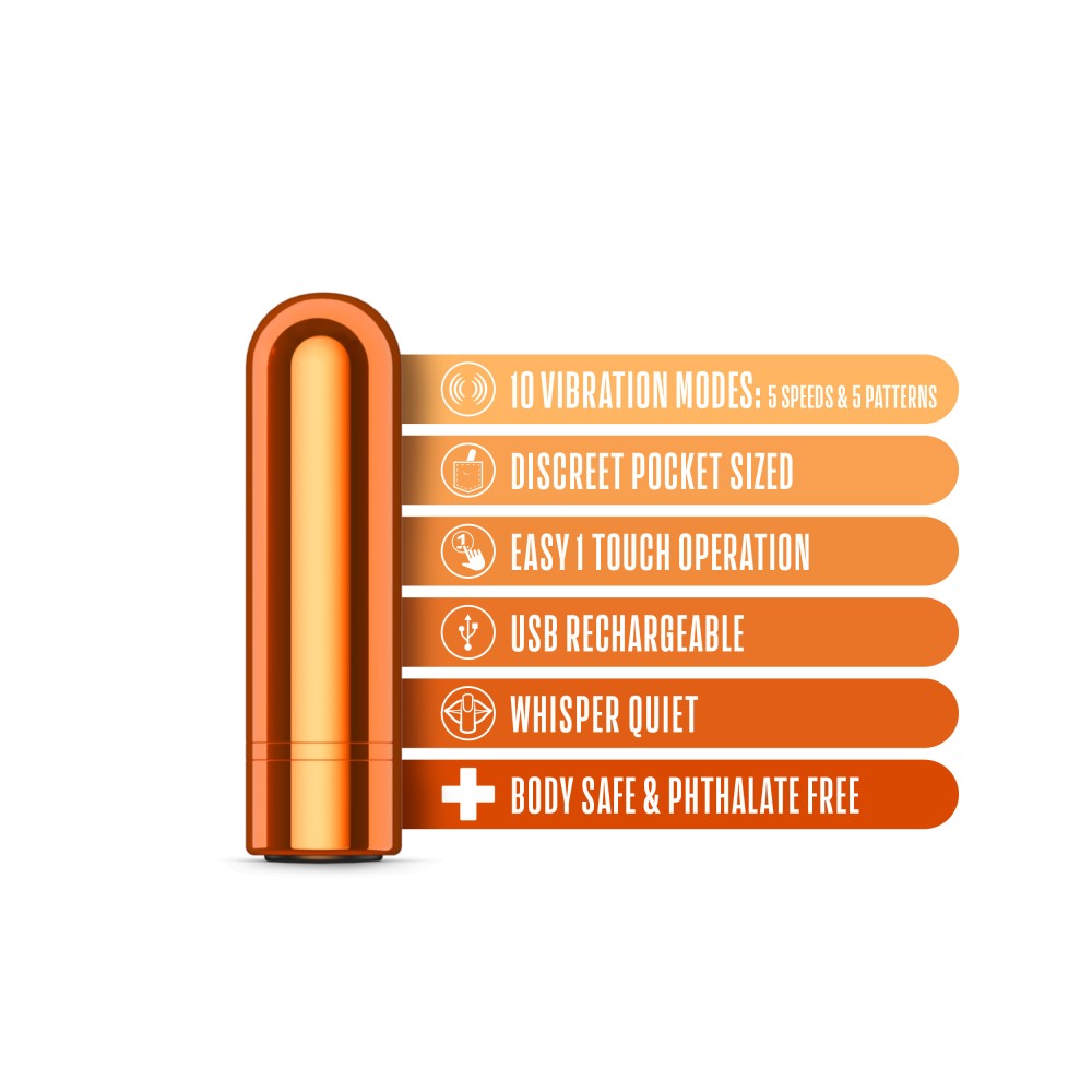 Kool Vibes - Rechargeable Mini Bullet - Tangerine Kool Vibes - Rechargeable Mini Bullet - Tangerine