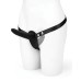 Silicone Strap on Harness Dildo With Internal Penetration - Black