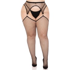 Kya Net Garter Belt Stocking - 1x/2x - Black Kya Net Garter Belt Stocking - 1x/2x - Black