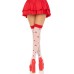 Polka Dot Mushroom Thigh High - One Size - White/red Polka Dot Mushroom Thigh High - One Size - White/red