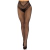 French Cut Crotchless Fishnet - One Size - Black