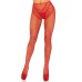 French Cut Crotchless Fishnet - One Size - Red French Cut Crotchless Fishnet - One Size - Red