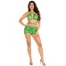 2 Pc Mary Jane Wrap Around Bra Top and Boy Shorts - One Size - Green 2 Pc Mary Jane Wrap Around Bra Top and Boy Shorts - One Size - Green