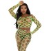 2 Pc Net Crop Top and Footless Tights - One Size - Neon Green 2 Pc Net Crop Top and Footless Tights - One Size - Neon Green