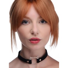 Kinky Kitty Ring Slim Choker - Black Kinky Kitty Ring Slim Choker - Black