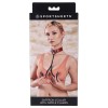 Saffron Collar With Nipple Clamps - Black/red