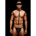 Envy 3 Pc Wet Look Chest Harness - Large/xlarge - Black Envy 3 Pc Wet Look Chest Harness - Large/xlarge - Black