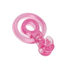 Bodywand Rechargeable Duo Ring With Clit Tickler - Pink