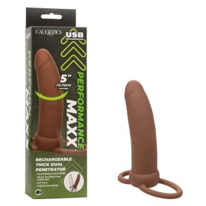 Performance Maxx Rechargeable Thick Dual Penetrator - Brown Performance Maxx Rechargeable Thick Dual Penetrator - Brown
