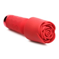 Pleasure Rose-Petite Mini Silicone Rose Wand - Red Pleasure Rose-Petite Mini Silicone Rose Wand - Red