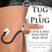Tug Plus Plug Cock and Ball Ring With Anal Plug - Black Tug Plus Plug Cock and Ball Ring With Anal Plug - Black