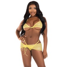 3 Pc Rhinestone Mesh Set - Small/medium - Baby Yellow 3 Pc Rhinestone Mesh Set - Small/medium - Baby Yellow