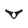 Sassy Lace - Open Ring Thong - Large/x-Large - Black
