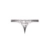 Snaked - Criss Cross Thong - Large/x-Large - Silver/black