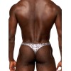 Snaked - Criss Cross Thong - Large/x-Large - Silver/black