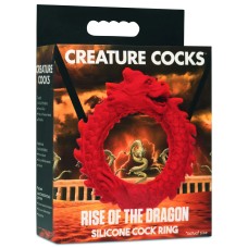 Rise of the Dragon Silicone Cock Ring - Red Rise of the Dragon Silicone Cock Ring - Red