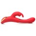 Rabbit Flick Flicking Silicone Rabbit Vibrator - Red