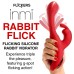 Rabbit Flick Flicking Silicone Rabbit Vibrator - Red