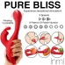 Rabbit Flick Flicking Silicone Rabbit Vibrator - Red