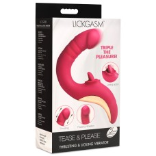 Tease and Please Thrusting and Licking Vibrator - Fuchsia Tease and Please Thrusting and Licking Vibrator - Fuchsia