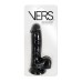 Vers Liquid Silicone Suction Dildo - Black Vers Liquid Silicone Suction Dildo - Black