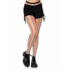 Neon Rainbow Striped Fishnet Tights - One Size - Multicolor