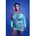 Ascension Long Sleeve Seamless Dress - Queen - White/blue