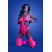 Wavelength Cutout Rhinestone Teddy Bodystocking - One Size - Neon Pink Wavelength Cutout Rhinestone Teddy Bodystocking - One Size - Neon Pink