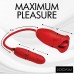 Magic Kiss Kissing Clitoral Stimulator With Thrusting Vibrator - Red Magic Kiss Kissing Clitoral Stimulator With Thrusting Vibrator - Red