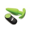 Glow in the Dark Butt Plug With Remote - Green
